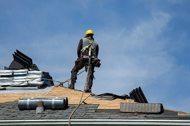 Professional Gutter Installation technician working in Mc Knightstown, PA
